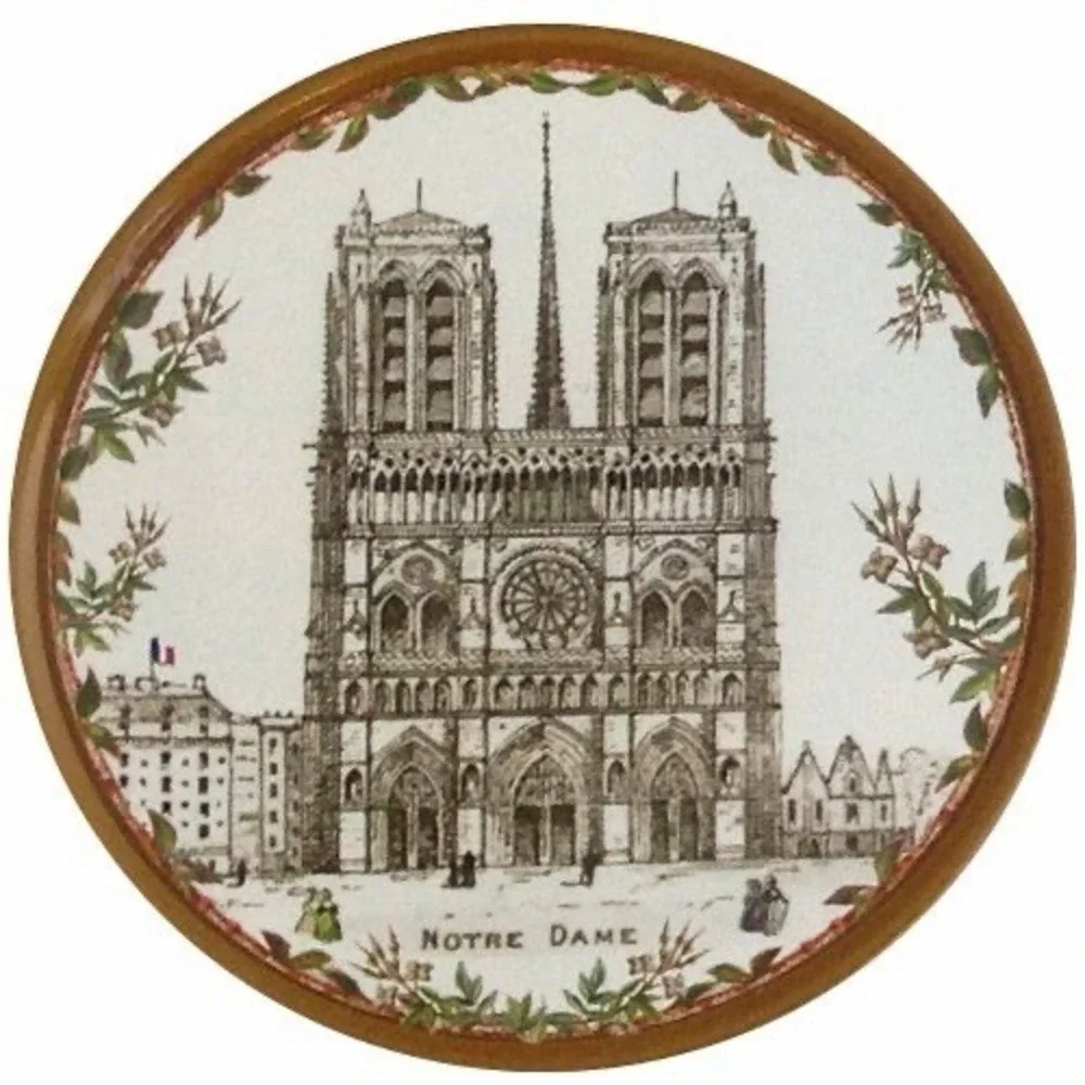 Au Bain Marie Paris Scenes Metal Coaster Set of‎ 6 Vintage French Decor with Box